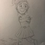 My project for course: Captivating and Dynamic Character Creation Lil Laurie. Un proyecto de Ilustración tradicional, Diseño de personajes, Ilustración digital y Dibujo digital de aquariancore - 11.04.2024