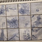 A composite of ghost prints (gelli plate) of plants Ein Projekt aus dem Bereich Bildende Künste von Paula Warren - 11.04.2024