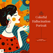 Colorful Hallucination Portait. Un progetto di Illustrazione vettoriale di Vladimir Ioan - 27.03.2024