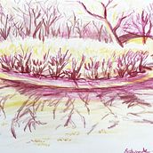 My project for course: Sketchbook Landscapes: A Colorful Approach. Un progetto di Bozzetti, Creatività, Disegno a matita, Disegno e Sketchbook di eileen_reilly - 10.04.2024
