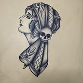 Practica sobre piel sintetica estilo old school. Tattoo Design project by Gustavo Sánchez - 04.12.2024