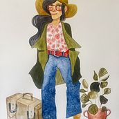 My project for course: Illustration and Character Development with Watercolor. Un proyecto de Ilustración tradicional, Diseño de personajes, Pintura y Pintura a la acuarela de Debbie McCart - 13.04.2024
