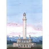 First Lighthouse of Oostende. Een project van Architectuur,  Architecturale illustratie,  Tekening, Tekening met potlood y  Schetsen van Philip Vandenbussche - 13.04.2024