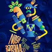 Affiche - Nosy Boraha Jazz Festival. Un proyecto de Diseño de carteles de ANDRIANAIVONIRINA MICKAIA - 14.04.2024