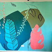 Mein Abschlussprojekt für den Kurs: Wandmalerei für Innenräume. Painting, Interior Decoration, Spatial Design, and Decorative Painting project by Débora Carvalho Duarte - 04.12.2023
