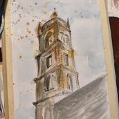 My project for course: Architectural Sketching with Watercolor and Ink. Sketching, Drawing, Watercolor Painting, Architectural Illustration, Sketchbook, Ink Illustration, and Traditional illustration project by anny4773 - 04.12.2024