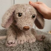 My project for course: Knitting Realistic Stuffed Animals: Make a Puppy from Yarn . % hanna_e_hedman tarafından hazırlanan El, af Sanatları, Kendin Yap, Örgü örmek, Ve Tekstil Tasarımı projesi - 04.14.2024