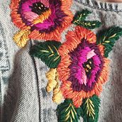 Mi proyecto del curso: Bordado freestyle sobre tul para principiantes. Un progetto di Design di accessori, Ricamo, Illustrazione botanica e Textile Design di rakelfuentes - 15.04.2024