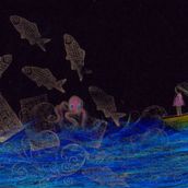 "Es tiempo para iluminar"   Ilustraciones Marinas. Traditional illustration project by lucy Tienken Ramos - 04.15.2024