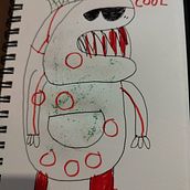 el dino que fue al espacio. Traditional illustration project by mar_gonzalez_romero - 04.15.2024
