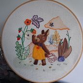 Mi proyecto del curso: Ilustración textil con acrílico, fieltro y bordado. Arts, Crafts, Embroider, Acr, lic Painting, Needle Felting, and Textile Design project by myresvel - 04.16.2024