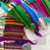 Japanese Saori Freestyle Weaving. Weaving project by Severine-Mia Davison - 04.16.2024