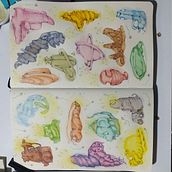 Mi proyecto del curso: Sketchbook de naturaleza fantástica: dibuja criaturas de otro mundo. Pencil Drawing, Drawing, Watercolor Painting, Sketchbook, and Naturalistic Illustration project by sejoforga - 04.16.2024