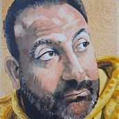 Gio - Project for Portrait Painting. Een project van  Beeldende kunst, Schilderij,  Acr y lschilderij van Claire-Jane Oliver - 14.04.2024