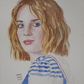 Mi proyecto del curso: Retrato artístico en acuarela. Fine Arts, Painting, Watercolor Painting, and Portrait Drawing project by mgalanr2_1 - 03.16.2024