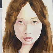 Study of Cherry Hood's Art Practice - Watercolour Portrait of a Close Friend. Un progetto di Illustrazione tradizionale e Pittura ad acquerello di Manuela Toskas - 16.04.2024