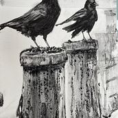 My project for course: Animal Illustration with Charcoal and Ink. Un projet de Beaux Arts, Dessin, Illustration à l'encre et Illustration naturaliste de Persephone Whiffen - 18.04.2024