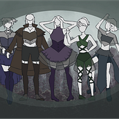 Fatalmente Bello: Lo estético en lo misterioso.. Een project van Traditionele illustratie,  Schetsen,  Modeontwerp, Digitale tekening y Mode-illustratie van mariap_cantillo - 13.04.2024