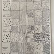 Patroon/structuur oefening met verschillende materialen . Traditional illustration project by Laure Baeyens - 04.19.2024
