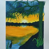 Mein Abschlussprojekt für den Kurs: Märchenlandschaften mit Gouache malen. Traditional illustration, Painting, and Gouache Painting project by semikolon75 - 04.19.2024