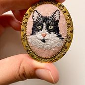 Mi proyecto del curso: Minibordado realista de mascotas. Jewelr, Design, Embroider, and Textile Design project by Pía Fredes González - 04.19.2024