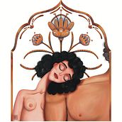  Title: Anchor of Serenity  Description: "Anchor of Serenity" is inspired by an Iranian melody, aiming to depict peace, love, and support.. Un proyecto de Ilustración digital e Ilustración tradicional de Pooneh Hashemian - 20.04.2024