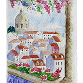 Fachadas de Portugal. Painting, Watercolor Painting, Fine Arts, and Architecture project by SIMONE VIEGAS - 04.20.2024