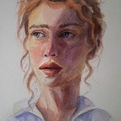 Mi proyecto del curso: Retrato artístico en acuarela. Fine Arts, Painting, Watercolor Painting, and Portrait Drawing project by Sara Rosado - 04.20.2024
