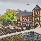 Mon projet du cours : Esquisses d'architecture expressives aux feutres de couleur. Sketching, Drawing, Architectural Illustration, Sketchbook & Ink Illustration project by Marie-Laure Espérance - 04.21.2024