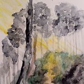 Mi proyecto del curso: Paisajes de ensueño con acuarela: plasma la luz. Painting, and Watercolor Painting project by Mónica Muñoz Martínez - 04.21.2024
