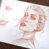 Mein Abschlussprojekt für den Kurs: Lebendiges Porträtzeichnen mit Buntstiften. Drawing, Portrait Drawing, Sketchbook, and Colored Pencil Drawing project by simse - 04.21.2024