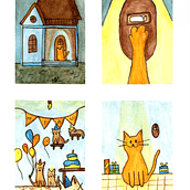 My project for course: Introduction to Colour Psychology: Chromatic Narrative. Traditional illustration, Fine Arts, Painting, Watercolor Painting, Children's Illustration, Narrative, and Color Theor project by fleckmariane - 04.21.2024