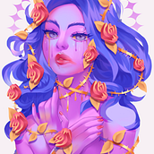 Mi proyecto del curso: Retratos digitales de fantasía con Photoshop. Un proyecto de Ilustración tradicional, Dibujo, Ilustración digital, Dibujo de Retrato, Dibujo digital y Pintura digital de Stephany Lara Ojeda - 24.04.2024