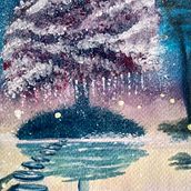 Meu projeto do curso: Pintura de paisagens atmosféricas com guache. Ilustração tradicional, Pintura, e Pintura guache projeto de Nayara Guimarães - 22.04.2024