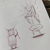 Mi proyecto del curso: Diario de dibujo: crea personajes fantásticos Ein Projekt aus dem Bereich Design von Figuren, Skizzenentwurf, Bleistiftzeichnung, Zeichnung und Sketchbook von camilo-lopez-2002 - 22.04.2024