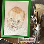 My project for course: Artistic Portrait with Watercolors. Fine Arts, Painting, Watercolor Painting, and Portrait Drawing project by janeybugzart - 04.23.2024