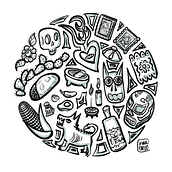 Día de los muertos. Traditional illustration, and Vector Illustration project by Marcelo Ponce Martell - 04.24.2024