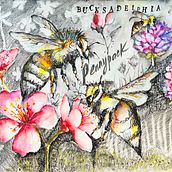 Artwork for the honey label contest. Packaging, Product Design, Sketching, Pencil Drawing, Artistic Drawing, Ink Illustration, Naturalistic Illustration, and Watercolor Painting project by Anna Kapustina - 04.24.2024