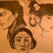Il mio progetto del corso: Ritratto su blocco da disegno: esplora il volto umano. Un proyecto de Bocetado, Dibujo, Dibujo de Retrato, Dibujo artístico, Sketchbook y Dibujo a lápiz de treaprile - 25.04.2024