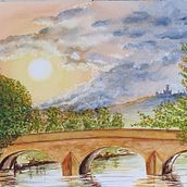 Mein Abschlussprojekt für den Kurs: Wasserlandschaften in Aquarell malen. Projekt z dziedziny  Malarstwo, Malowanie akwarelą, Ilustracja naturalist i czna użytkownika Simone Geißler - 26.04.2024