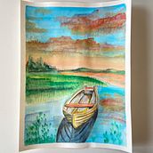 TEG. aquarel.les-paisatge. Projekt z dziedziny Malowanie akwarelą użytkownika Irene Ponce - 26.04.2024