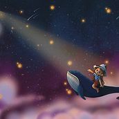 Navegando entre estrellas. Digital Illustration project by Fer Limón - 04.26.2024