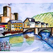 Mein Abschlussprojekt für den Kurs: Architektonische Zeichnung mit Aquarell und Tinte. Esboçado, Desenho, Pintura em aquarela, Ilustração arquitetônica, Sketchbook e Ilustração com tinta projeto de Christian Gutknecht - 28.04.2024