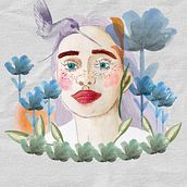 Mi proyecto del curso: Retrato ilustrado en acuarela Ein Projekt aus dem Bereich Traditionelle Illustration, Bildende Künste, Malerei, Zeichnung, Aquarellmalerei, Porträtzeichnung und Artistische Zeichnung von Abril Di Florio - 29.04.2024