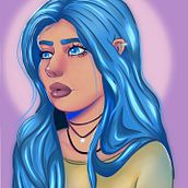 My project for course: Female Character Portraits in Procreate. Un proyecto de Ilustración tradicional, Ilustración digital y Dibujo digital de Briana Smith-Margaryan - 29.04.2024