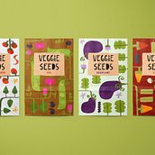 Veggie Seeds. Packaging, Digital Illustration, Editorial Illustration, Design, and Art Direction project by Cris Tamay - 10.26.2023