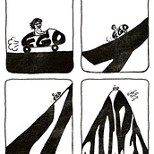 O Topo do Ego. Design, Traditional illustration, Comic, Digital Illustration, and Digital Design project by Bárbara Vargas - 04.28.2024