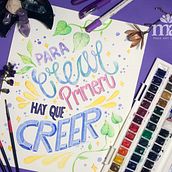 Mi proyecto del curso: Lettering en acuarela a todo color. Un proyecto de Lettering, Pintura a la acuarela, H y lettering de Claudia - 28.04.2024