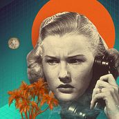La llamada. Collage digital. Un projet de Design graphique, Collage, Illustration numérique et Illustration éditoriale de Juan Pablo Varela - 30.04.2024