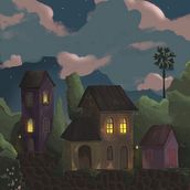 Noites e Quintais. Digital Illustration, Digital Drawing, and Digital Painting project by Morganna Batista de Figueirêdo - 04.30.2024